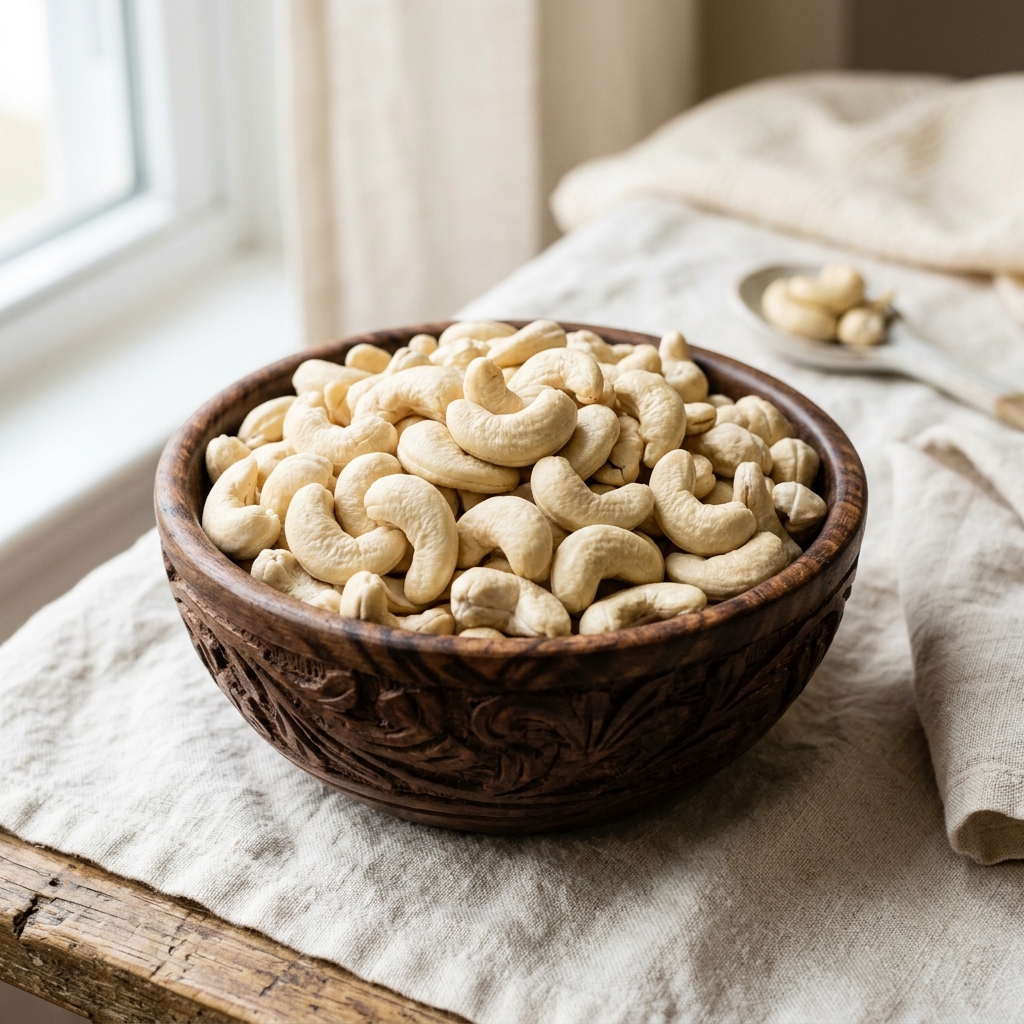 Hand-selected premium cashew nuts harvested at peak maturity